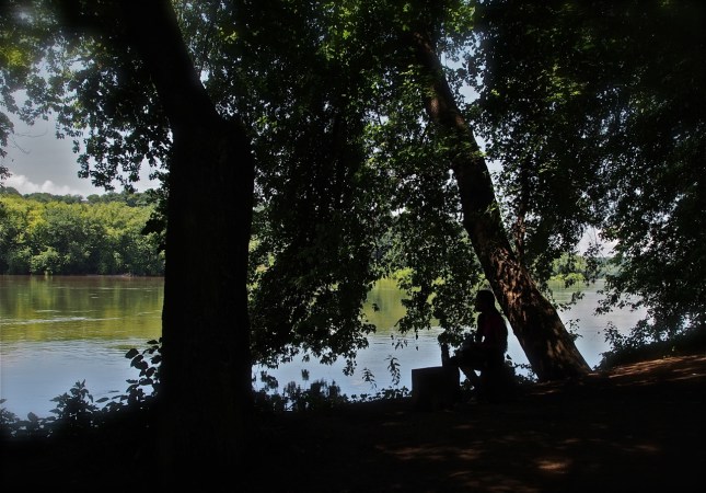 lunch at calico rocks campground along the c&o canal