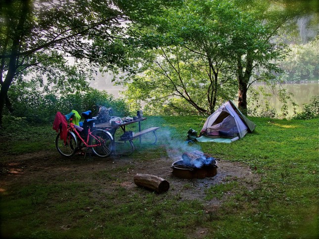fourth campsite: town creek campground along the c&o canal